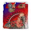 Alohawaii Bedding Set - American Samoa Turtle Hibiscus Ocean Bedding Set A95