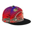 Alohawaii Snapback Hat - American Samoa Turtle Hibiscus Ocean Snapback Hat A95