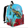 Alohawaii Backpack - American Samoa American Samoa Turtle Hibiscus Ocean Backpack A95