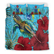 Alohawaii Bedding Set - Turtle Hibiscus Ocean Bedding Set A95