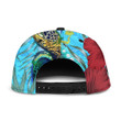 Alohawaii Snapback Hat - Turtle Hibiscus Ocean Snapback Hat A95