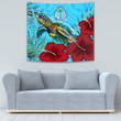 Alohawaii Tapestry - Guam Turtle Hibiscus Ocean Tapestry A95