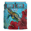 Alohawaii Bedding Set - Guam Turtle Hibiscus Ocean Bedding Set A95