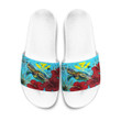 Alohawaii Slide Sandals - Hawaii Turtle Hibiscus Ocean Slide Sandals A95
