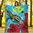 Alohawaii Premium Blanket - Hawaii Turtle Hibiscus Ocean Premium Blanket A95