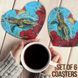 Alohawaii Coasters (Sets of 6) - Kiribati Turtle Hibiscus Ocean Coasters A95