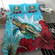 Alohawaii Bedding Set - Nauru Turtle Hibiscus Ocean Bedding Set A95