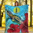 Alohawaii Premium Blanket - New Caledonia Turtle Hibiscus Ocean Premium Blanket A95