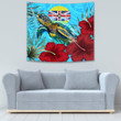 Alohawaii Tapestry - Niue Turtle Hibiscus Ocean Tapestry A95