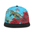 Alohawaii Snapback Hat - Norfolk Island Turtle Hibiscus Ocean Snapback Hat | Alohawaii
