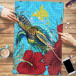 Alohawaii Jigsaw Puzzle - Papua New Guinea Turtle Hibiscus Ocean Jigsaw Puzzle | Alohawaii
