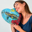 Alohawaii Heart Shaped Pillow - Pitcairn Island Pitcairn Island Turtle Hibiscus Ocean Heart Shaped Pillow A95