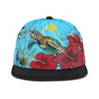 Alohawaii Snapback Hat - Pitcairn Island Turtle Hibiscus Ocean Snapback Hat | Alohawaii
