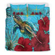 Alohawaii Bedding Set - Rotuma Turtle Hibiscus Ocean Bedding Set A95