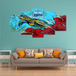 Alohawaii Canvas Wall Art - Samoa Turtle Hibiscus Ocean Canvas Wall Art A95