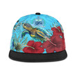 Alohawaii Snapback Hat - Samoa Turtle Hibiscus Ocean Snapback Hat | Alohawaii

