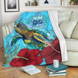 Alohawaii Premium Blanket - Samoa Turtle Hibiscus Ocean Premium Blanket | Alohawaii
