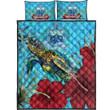 Alohawaii Quilt Bed Set - Samoa Turtle Hibiscus Ocean Quilt Bed Set A95