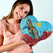 Alohawaii Heart Shaped Pillow - Tokelau Turtle Hibiscus Ocean Heart Shaped Pillow | Alohawaii
