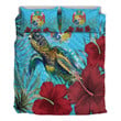 Alohawaii Bedding Set - Tonga Turtle Hibiscus Ocean Bedding Set A95