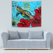 Alohawaii Tapestry - Tuvalu Turtle Hibiscus Ocean Tapestry A95