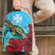 Alohawaii Backpack - Wallis and Futuna Turtle Hibiscus Ocean Backpack A95