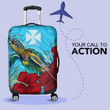 Alohawaii Luggage Covers - Wallis and Futuna Turtle Hibiscus Ocean Luggage Covers A95