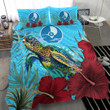 Alohawaii Bedding Set - Yap Turtle Hibiscus Ocean Bedding Set A95