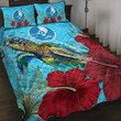Alohawaii Quilt Bed Set - Yap Turtle Hibiscus Ocean Quilt Bed Set | Alohawaii
