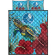 Alohawaii Quilt Bed Set - Yap Turtle Hibiscus Ocean Quilt Bed Set A95
