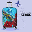 Alohawaii Luggage Covers - Yap Turtle Hibiscus Ocean Luggage Covers A95