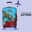 Alohawaii Luggage Covers - Norfolk Island Turtle Hibiscus Ocean Luggage Covers A95