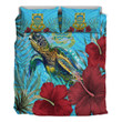Alohawaii Bedding Set - Tuvalu Turtle Hibiscus Ocean Bedding Set A95