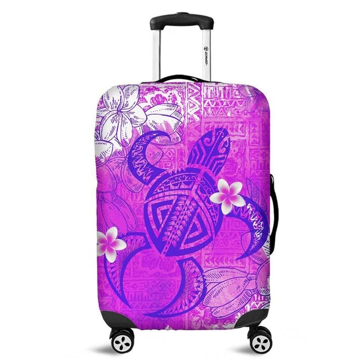 Alohawaii Accessory - Pink Polynesian Turtle Luggage Covers J0
