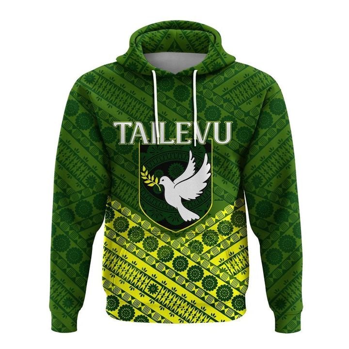 Alohawaii Fiji Clothing - Tailevu Rugby Union Fiji Hoodie - Tapa Pattern - LT12