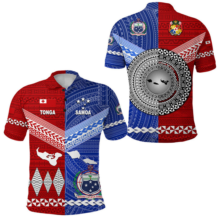 Tonga And Samoa Together Polo Shirt Unique Style