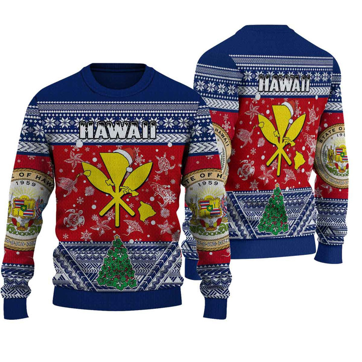 Alohawaii Clothing  - Hawaii Christmas Knitted Sweater A31 | 1sttheworld