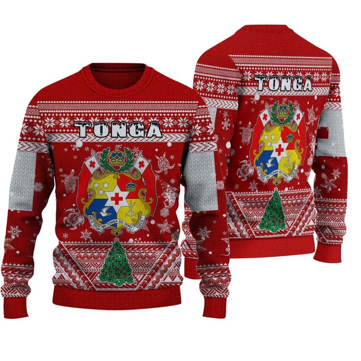 Alohawaii Clothing  - Tonga Christmas Knitted Sweater A31 | 1sttheworld