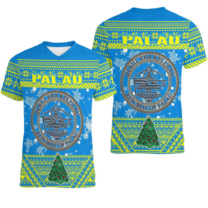 Alohawaii T-Shirt - Palau Christmas V-neck T-shirt A31 | alohawaii.co