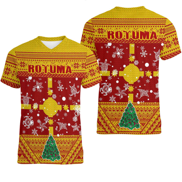 Alohawaii T-Shirt - Rotuma Christmas V-neck T-shirt A31 | alohawaii.co