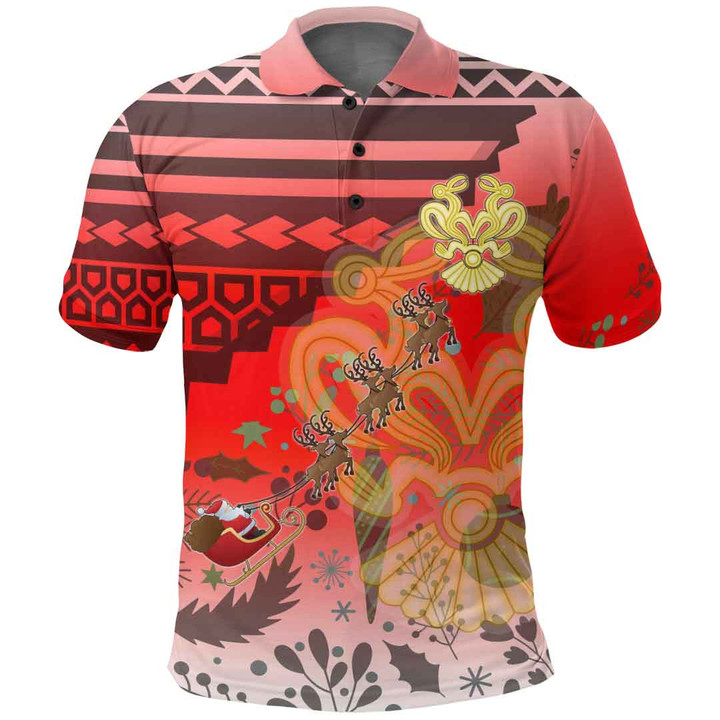 Alohawaii Clothing - Fiji Christmas Style Polynesian Polo Shirt A94