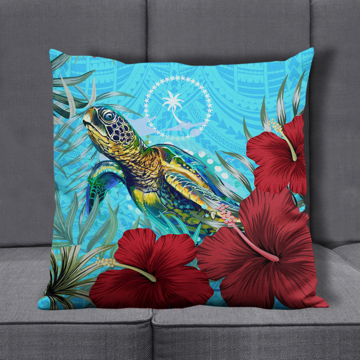 Alohawaii Pillow Covers - Chuuk Turtle Hibiscus Ocean Pillow Covers | Alohawaii
