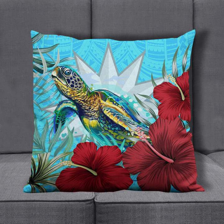 Alohawaii Pillow Covers - Nauru Turtle Hibiscus Ocean Pillow Covers | Alohawaii

