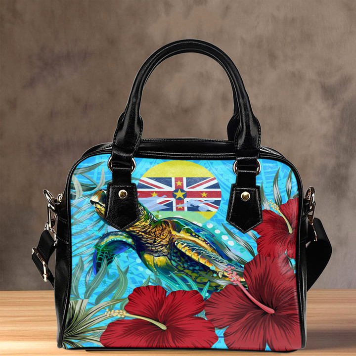 Alohawaii Shoulder Handbag - Niue Turtle Hibiscus Ocean Shoulder Handbag | Alohawaii
