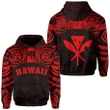 Alohawaii Hoodie - Hawaiian Kanaka Hoodie Demodern Red AH J1