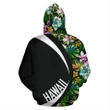 Kanaka Animals And Tropical Flowers Zipper Hoodie - Circle Style - AH - J1 - Alohawaii