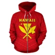 Hawaii Kanaka Polynesian Zip-Up Hoodie - AH - J71 - Alohawaii