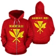 Alohawaii Hoodie - Hawaii Kanaka Polynesian Zip-Up Hoodie - AH - J71