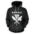 Hawaii Kanaka Polynesian Zip-Up Hoodie White - AH - J71 - Alohawaii