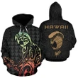 Alohawaii Hoodie - Hawaii Helmet Kakau Kanaka Warrior Hoodie (Zip) - AH - J1
